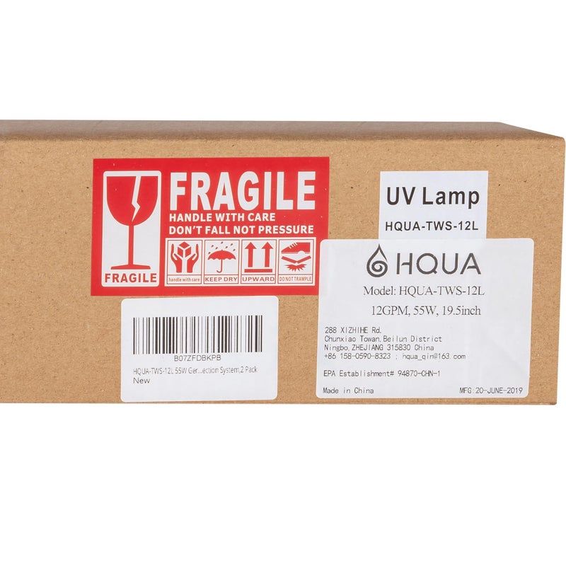HQUA-TWS-12L 55W UV Bulb 2 Pack, 4 pin, fit for TWS-12/121 System. - Image 4